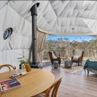 7m King Dome interior Glamping tent 7m dome, glamping tent, Aussie Glamping, glamping business in Australia