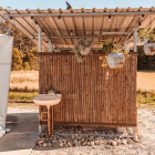 glamping bathroom outdoor rustic